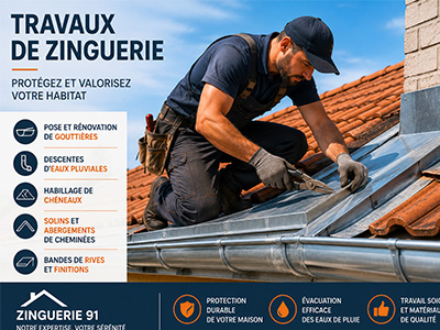 Travaux de zinguerie à Sainte-Geneviève-des-Bois (91700) dans l’Essonne (91)